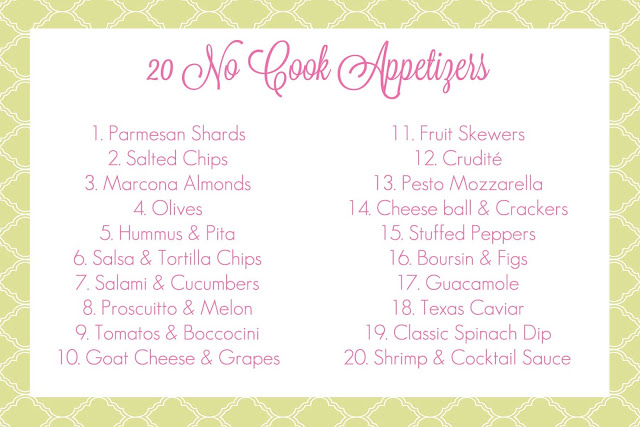 20 No-Cook Appetizers