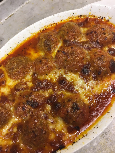 These easy, keto friendly meal idea is filled with protein without skipping any of the comfort of red sauce and meatballs!