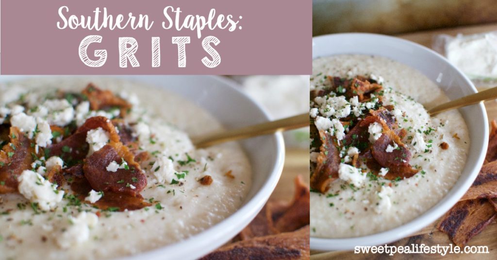 These goat cheese grits are a southern staple comfort food.