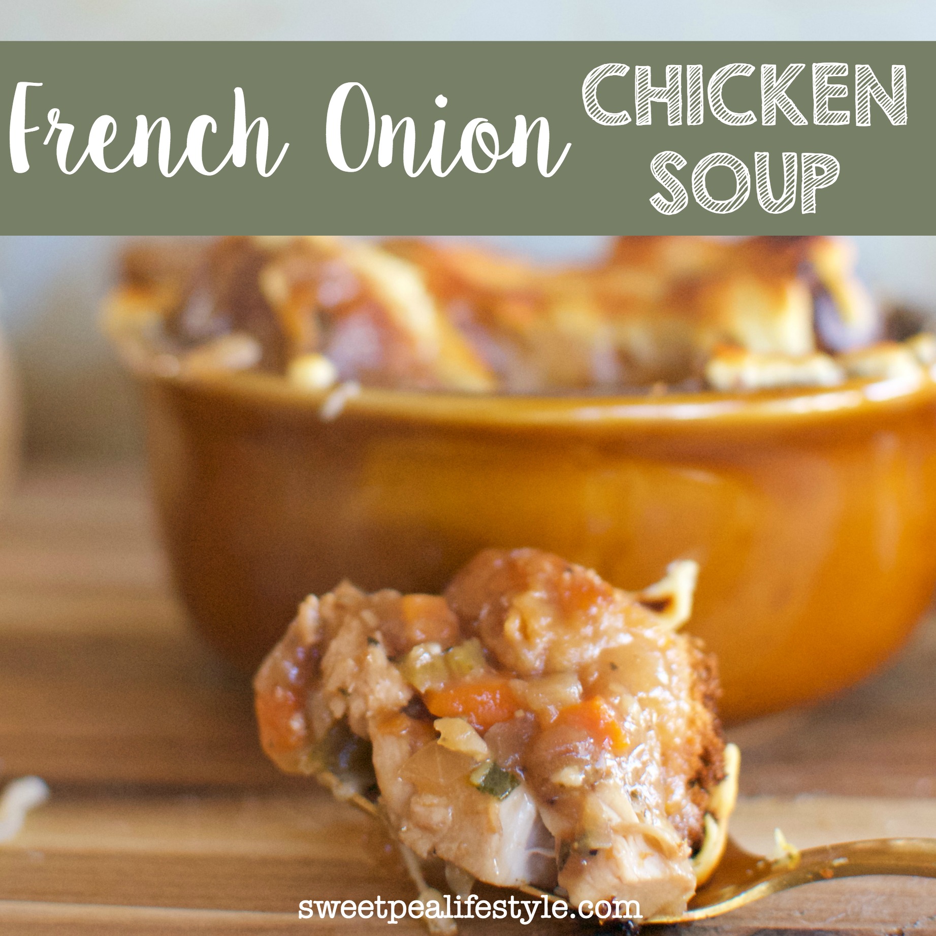 french onion chicken soup, the perfect comfort food on a cold night!