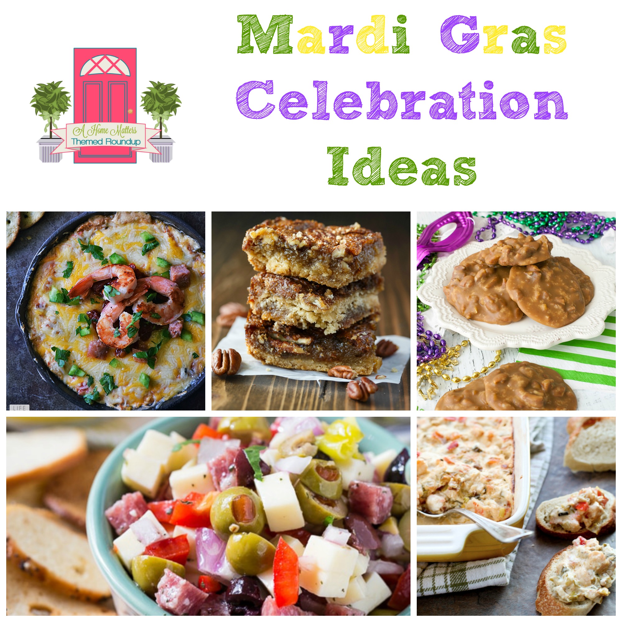 Join the celebration with fun and fabulous Mardi Gras ideas. Get your Fat Tuesday on! Plus link up at Home Matters with recipes, DIY, crafts, decor.
