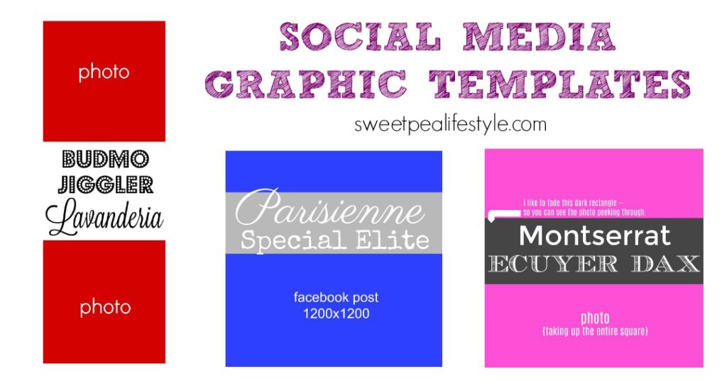 social media graphic template to help you create a cohesive brand for your blog!