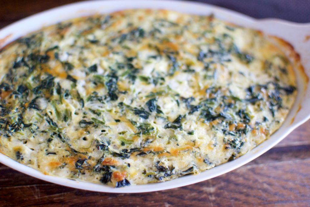 This low carb side dish recipe, Spinach Pie, is a hit with everyone in the family!