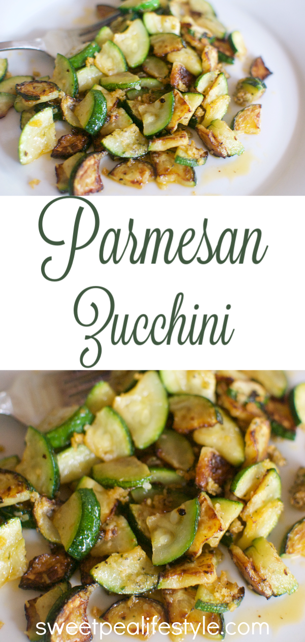 Parmesan zucchini is the easiest side dish recipe you can make with all the zucchini coming in from your garden!