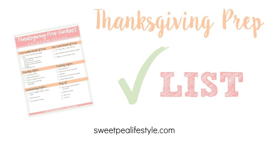 Thanksgiving Prep Checklist