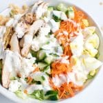 keto salad recipe idea using leftovers