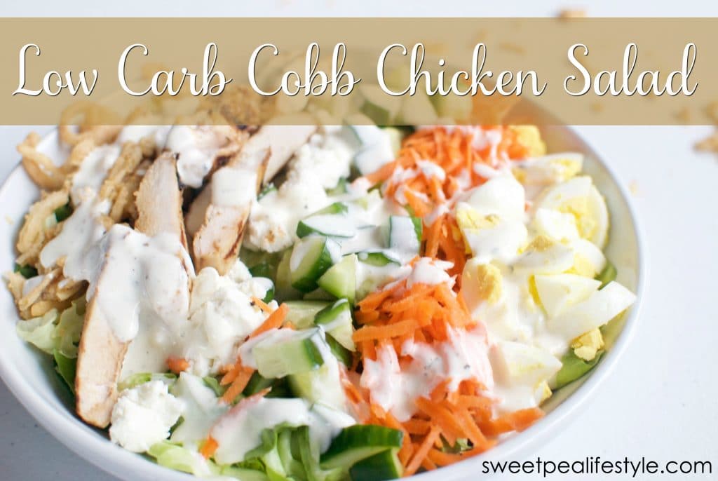 low carb chicken cobb salad meal prep idea