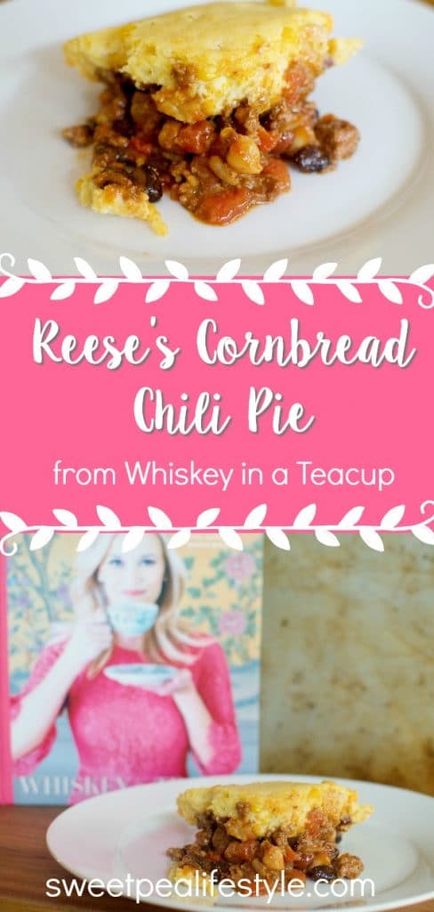 Reese's Cornbread Chili Pie recipe from Whiskey in a Teacup