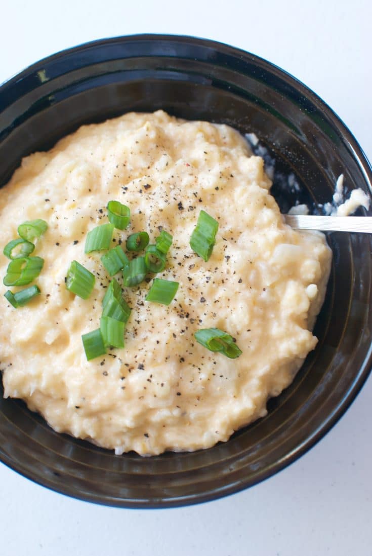 Low Carb Cheesy Cauliflower Grits Sweetpea Lifestyle