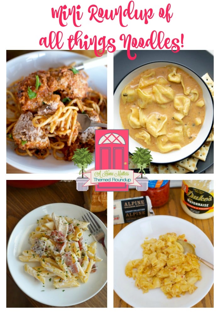 It's National Noodle Month! Noodles for everything - homemade, recipes, crafts, you name it. Plus, linkup @ Home Matters. #Noodles #Noodle #HomeMattersParty