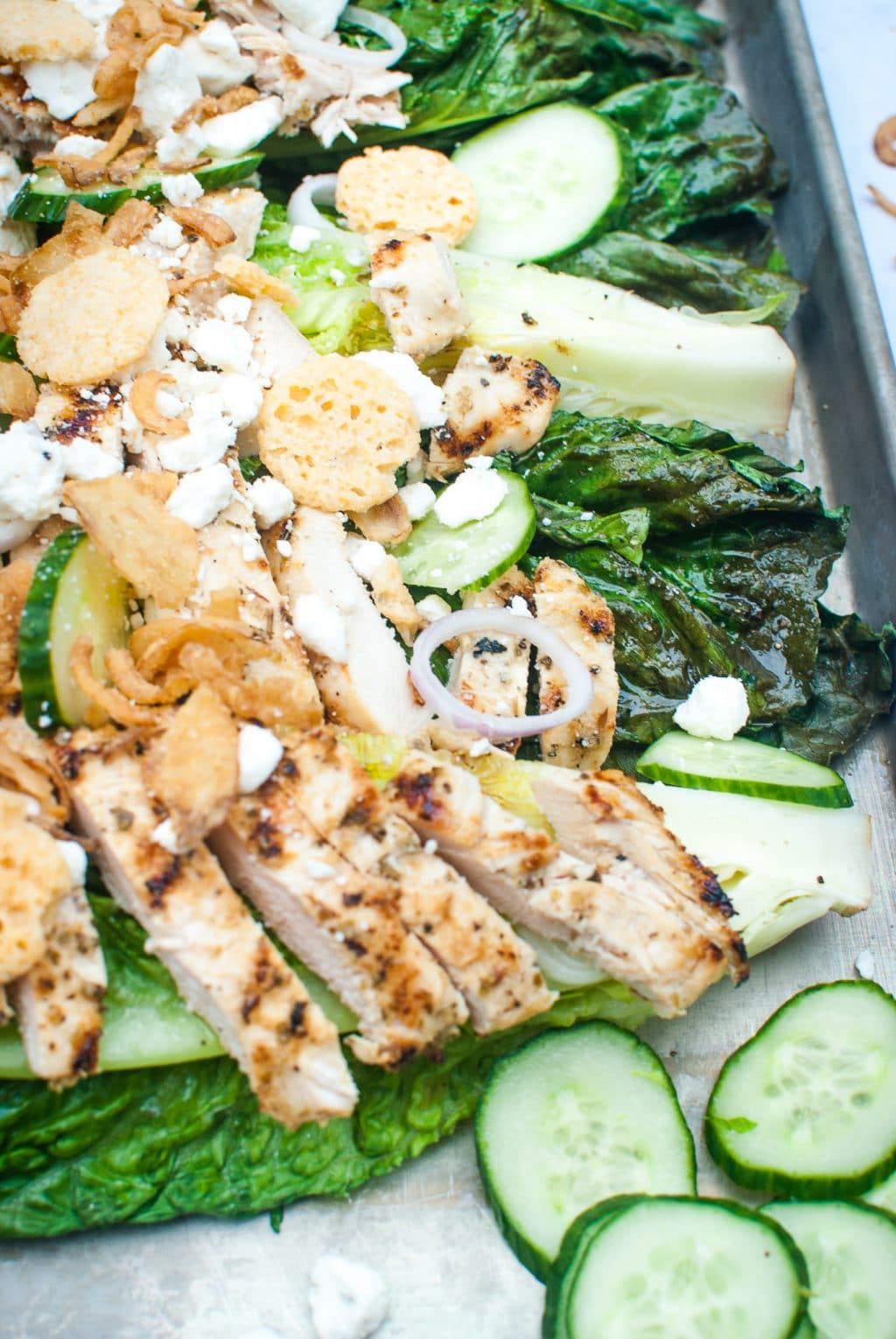 Grilled Greek Chicken Salad - Sweetpea Lifestyle