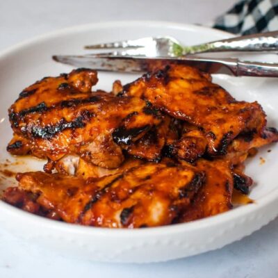 Grilled Chicken Thighs with Sloppy Joe Sauce