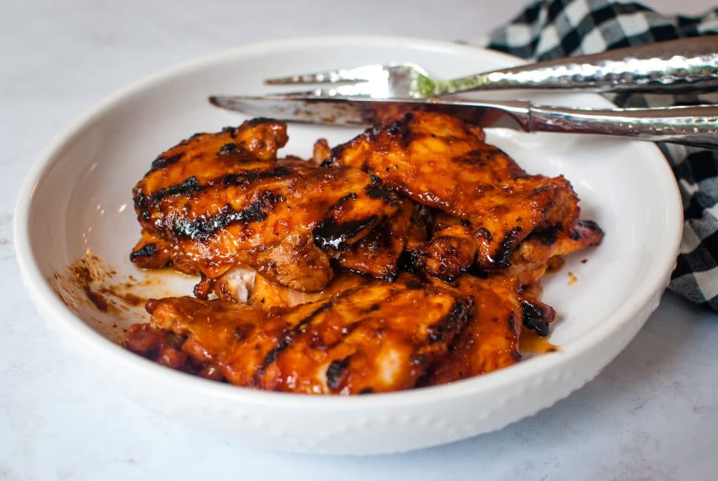 Grilled Chicken Thighs with Sloppy Joe Sauce