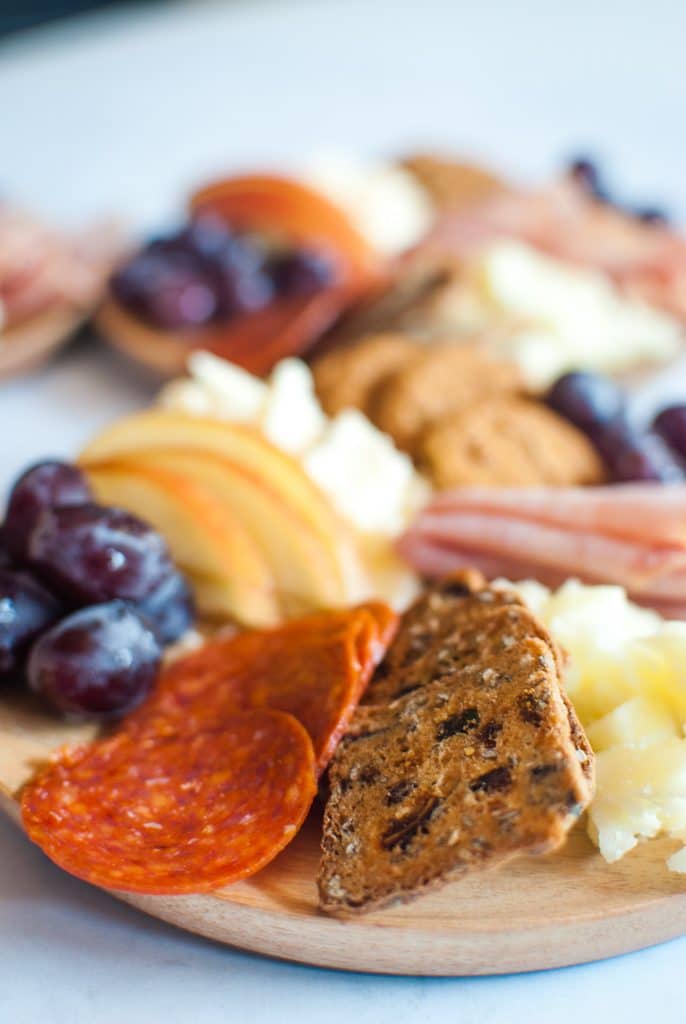 cheeseboard using items from trader joe's