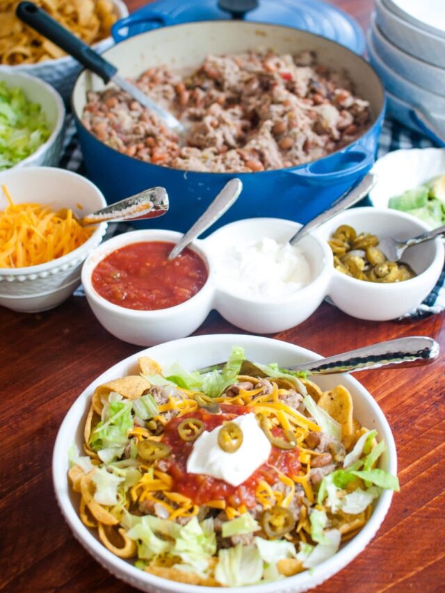 Pulled Pork and Pinto Bean Chalupa