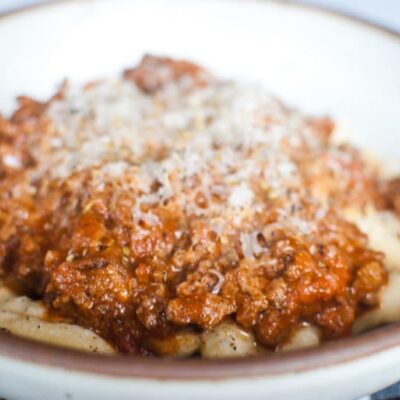Easy Gnocchi Bolognese