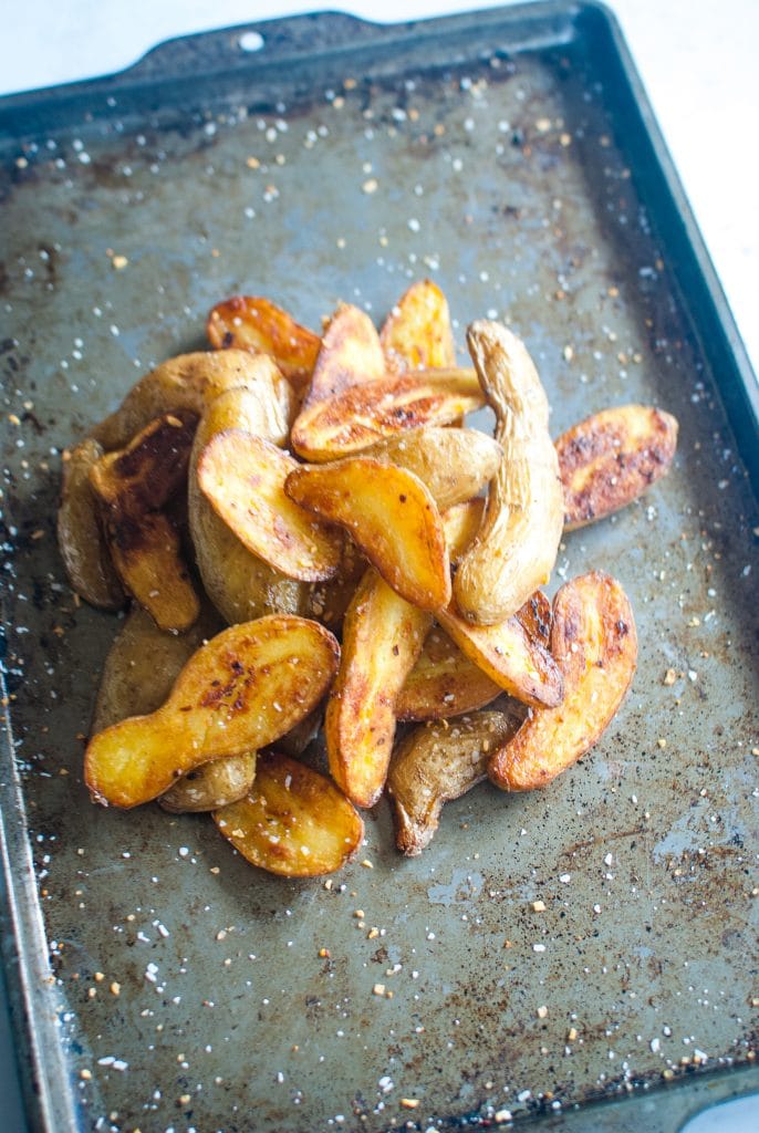 Fingerling Potatoes Roasted on a Sheet Pan