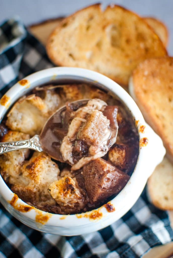 French Onion Soup in a bowl