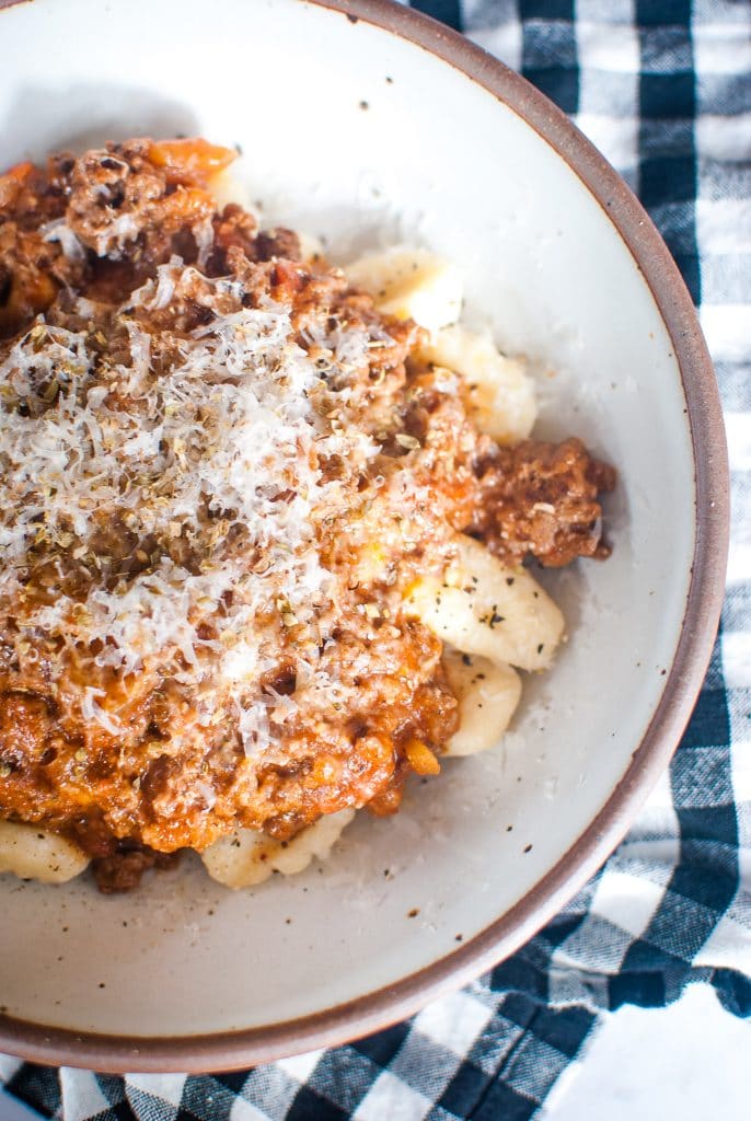 Gnocchi with Bolognese