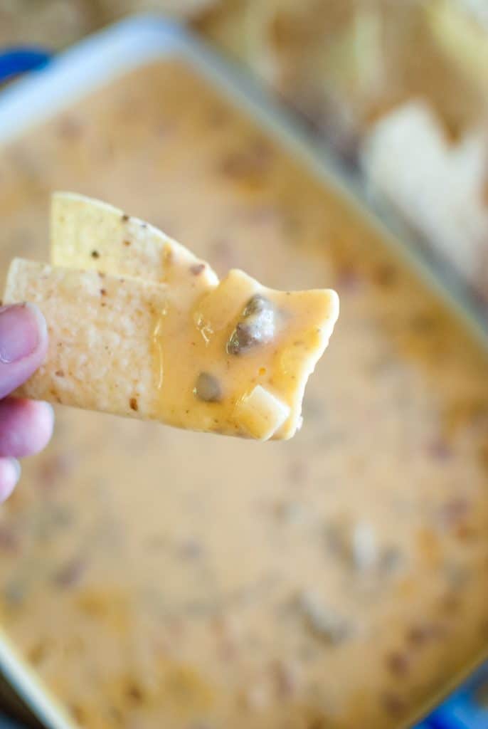 Nacho Cheese Dip with Ground Beef