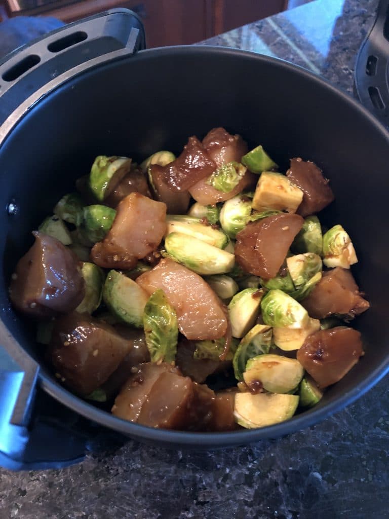 teriyaki chicken in an air fryer