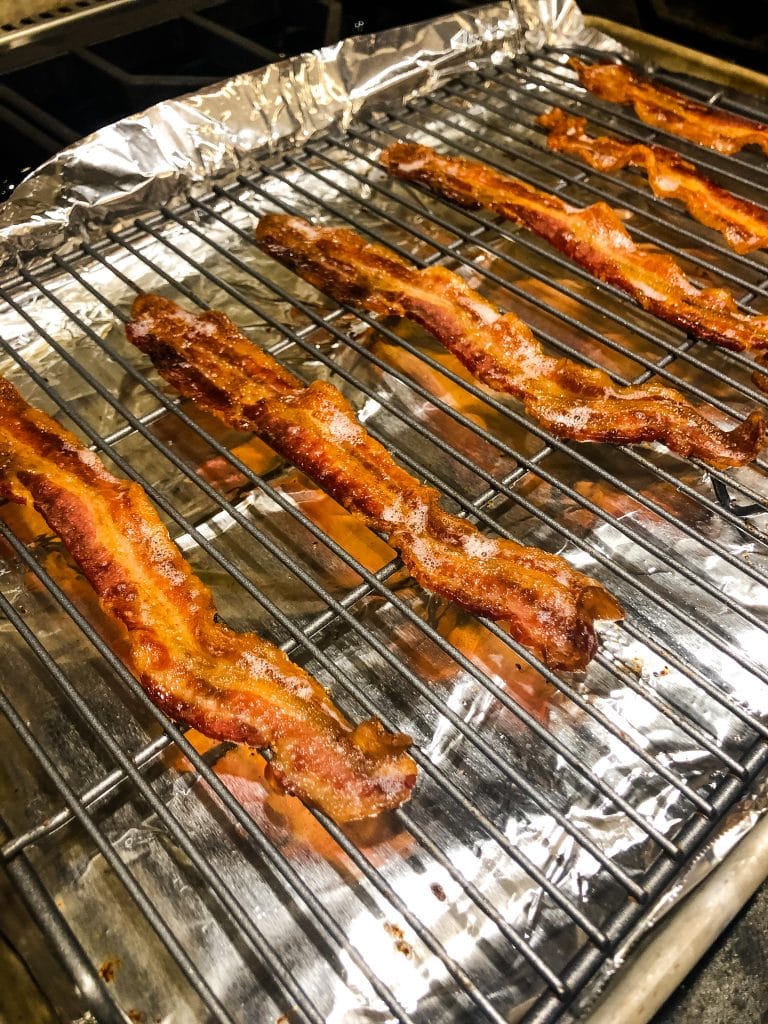 Bacon on a Rack after baking