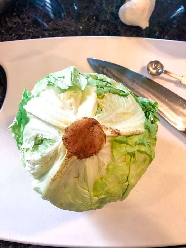 chopped iceberg lettuce salad