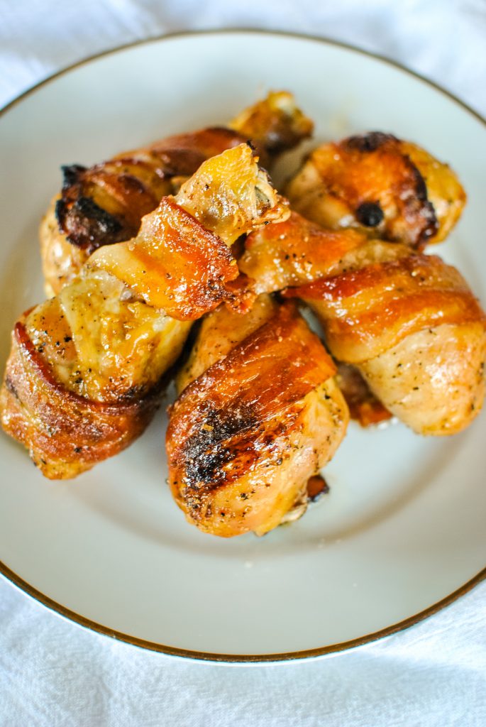 Bacon Wrapped Drumsticks