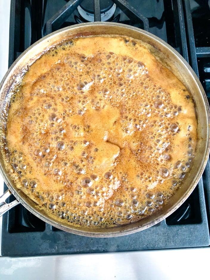 Ham Glaze Cooking in a Pan