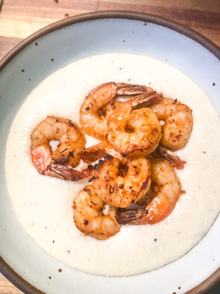 grits with pan seared shrimp