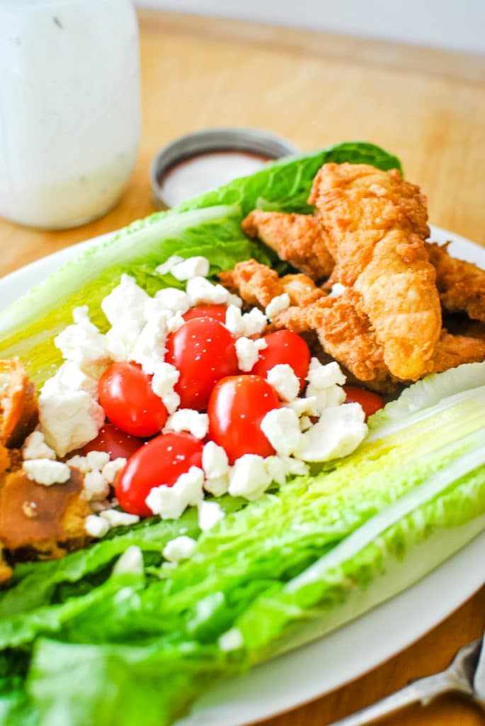 Wedge Salad Platter with Chicken Strips