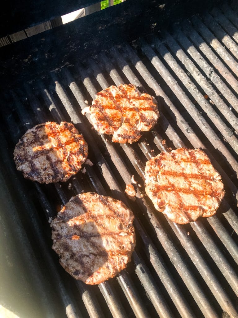 Grilling burgers