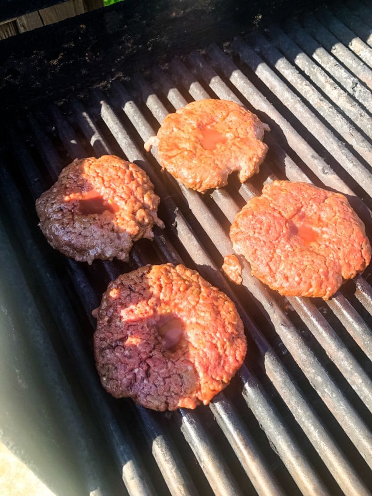 Grilling hamburgers