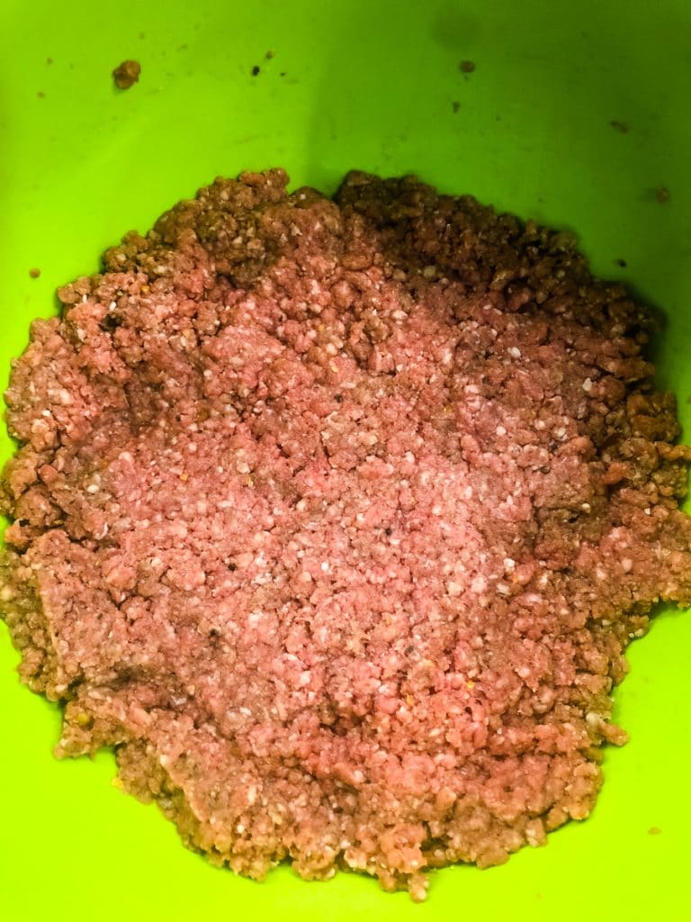 Hamburger Meat in a Bowl