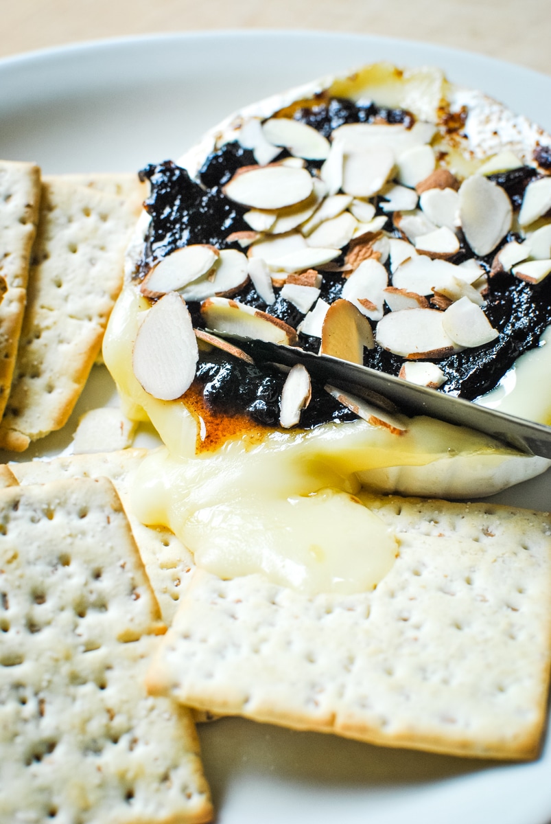 plum baked brie