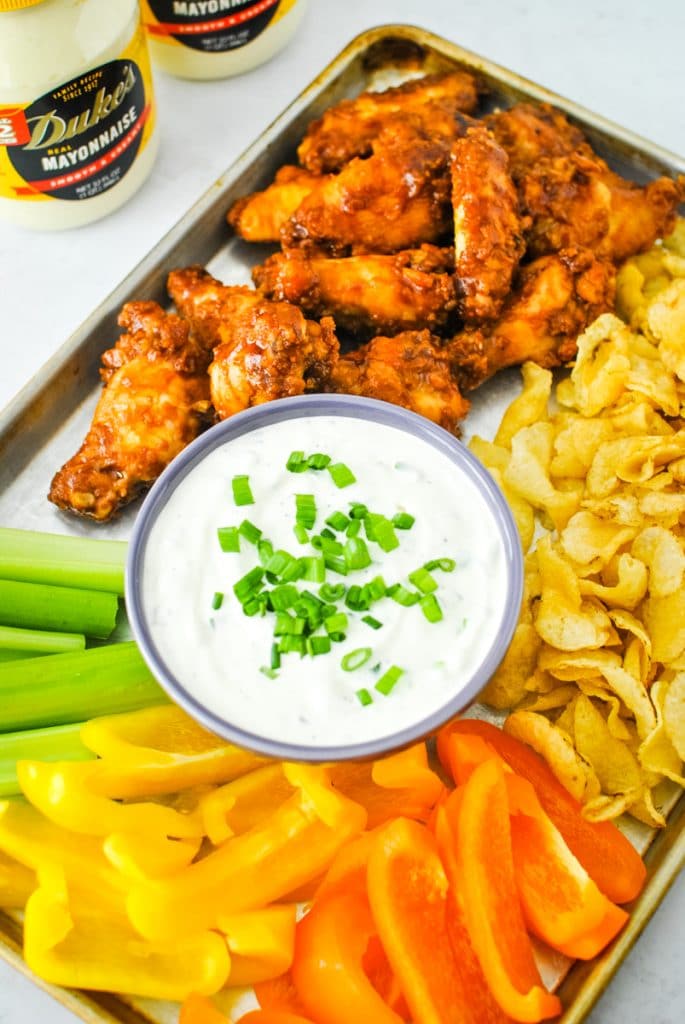 Game Day Snack Platter with Green Onion Dip