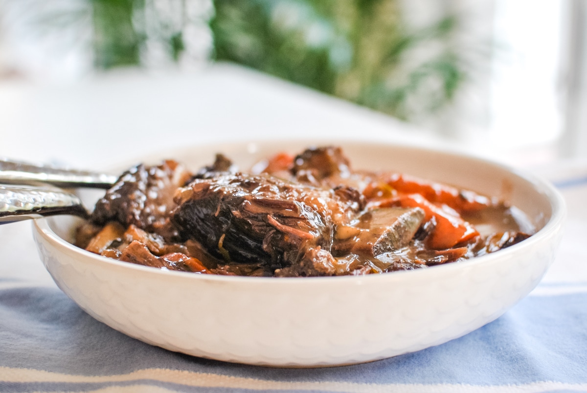 Braised Short Ribs with Carrots and Onions