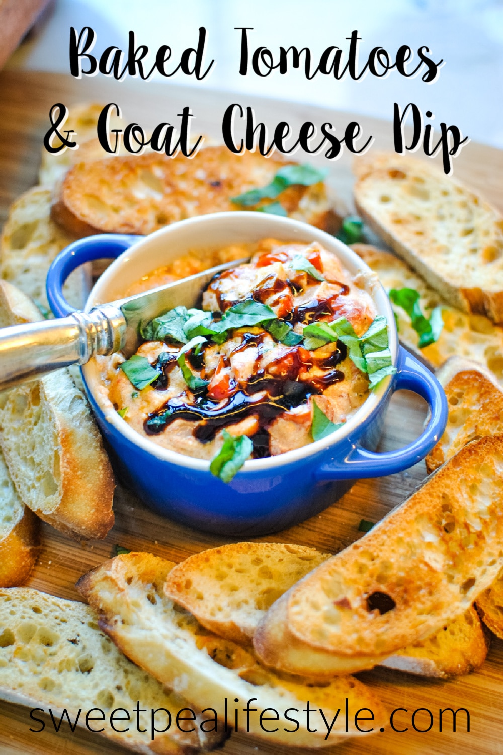 Baked Tomatoes and Goat Cheese Dip recipe