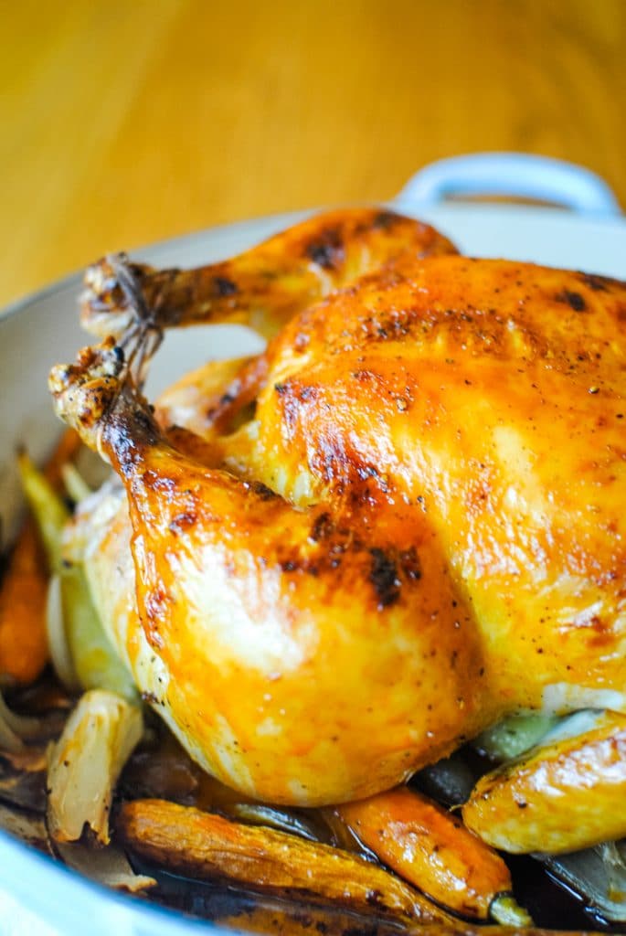Roasted Chicken with Buffalo Sauce