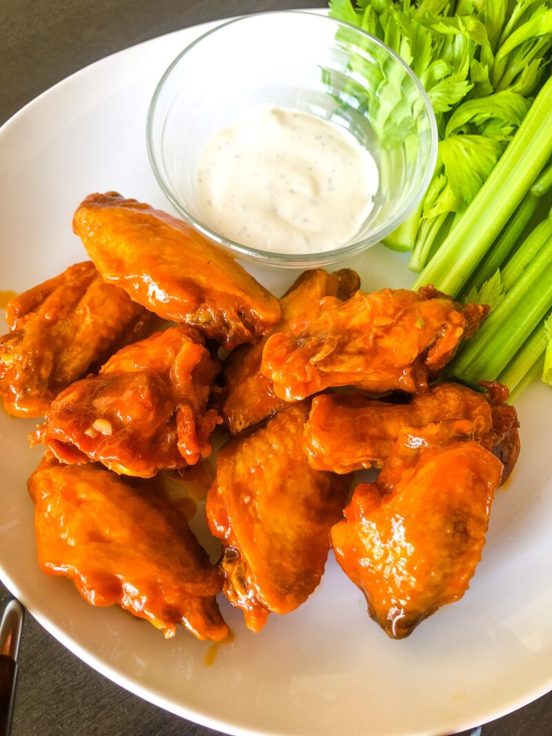 Garlic Buffalo Chicken Wings the EASIEST wings you'll ever "make!"