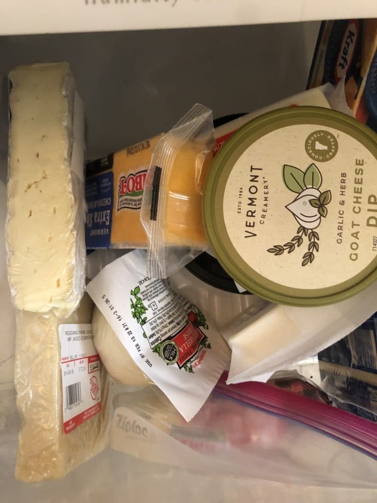 cheese drawer in a fridge