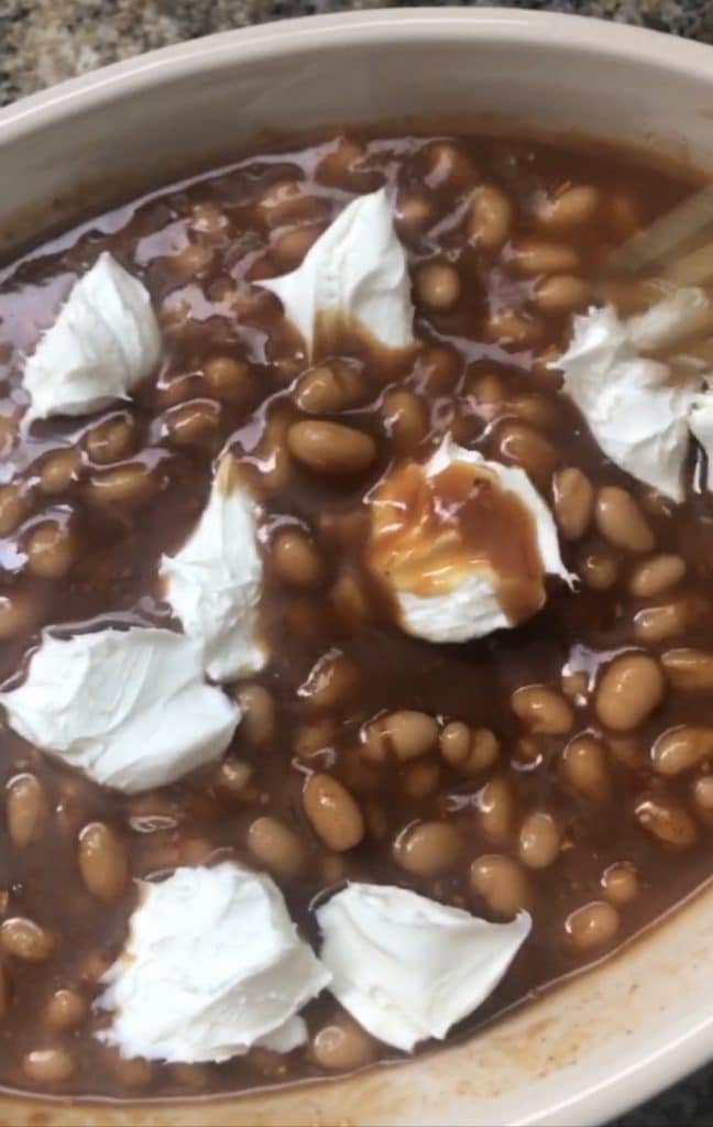 baked beans with cream cheese