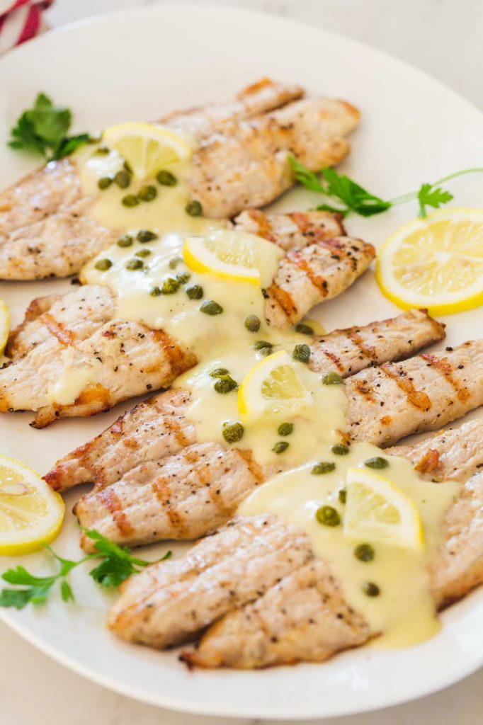 Easy Grilled Tilapia with Creamy Piccata Sauce