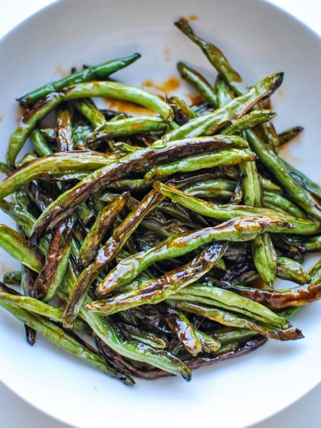 sweet and spicy asian green beans
