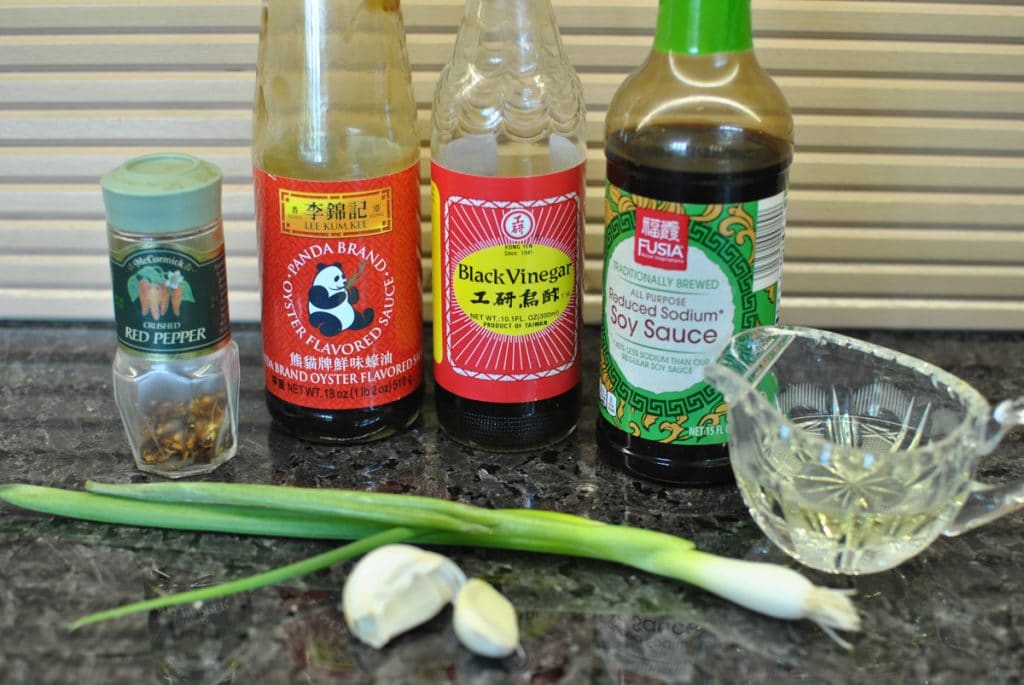 Ingredients for Dumpling sauce