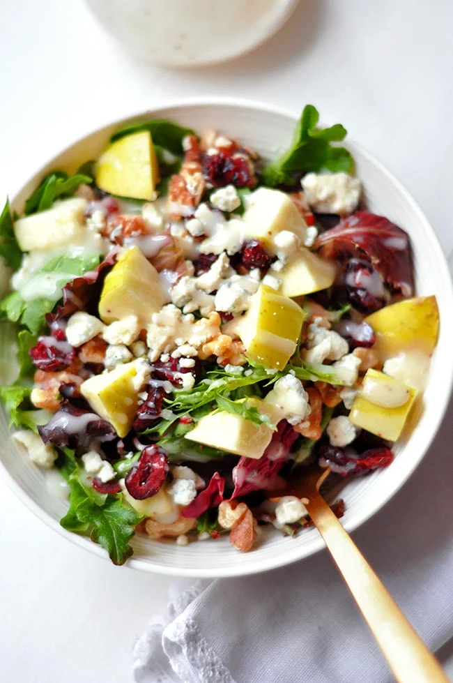 cranberry apple blue cheese salad