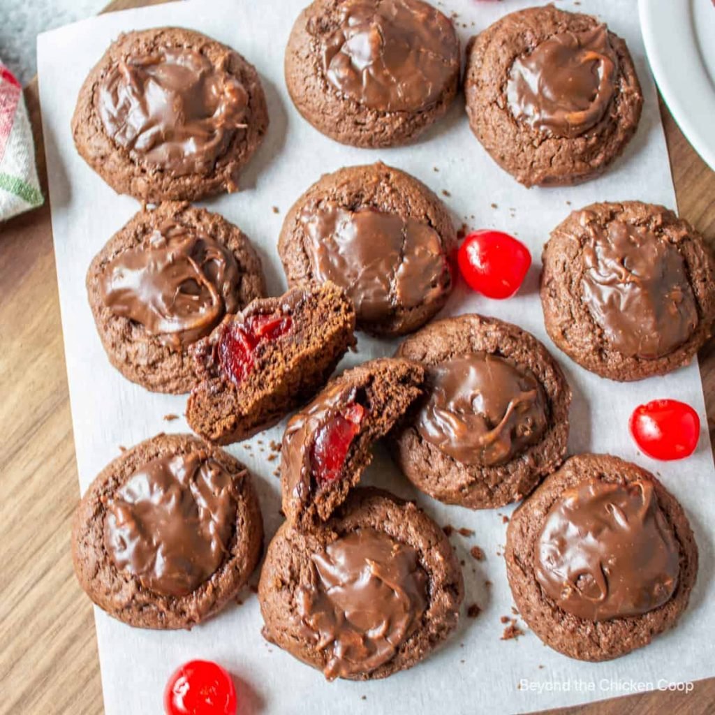 chocolate cherry cookies