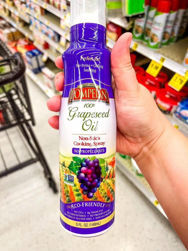 grapeseed oil in spray can