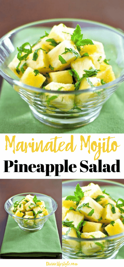 marinated pineapple mojito salad