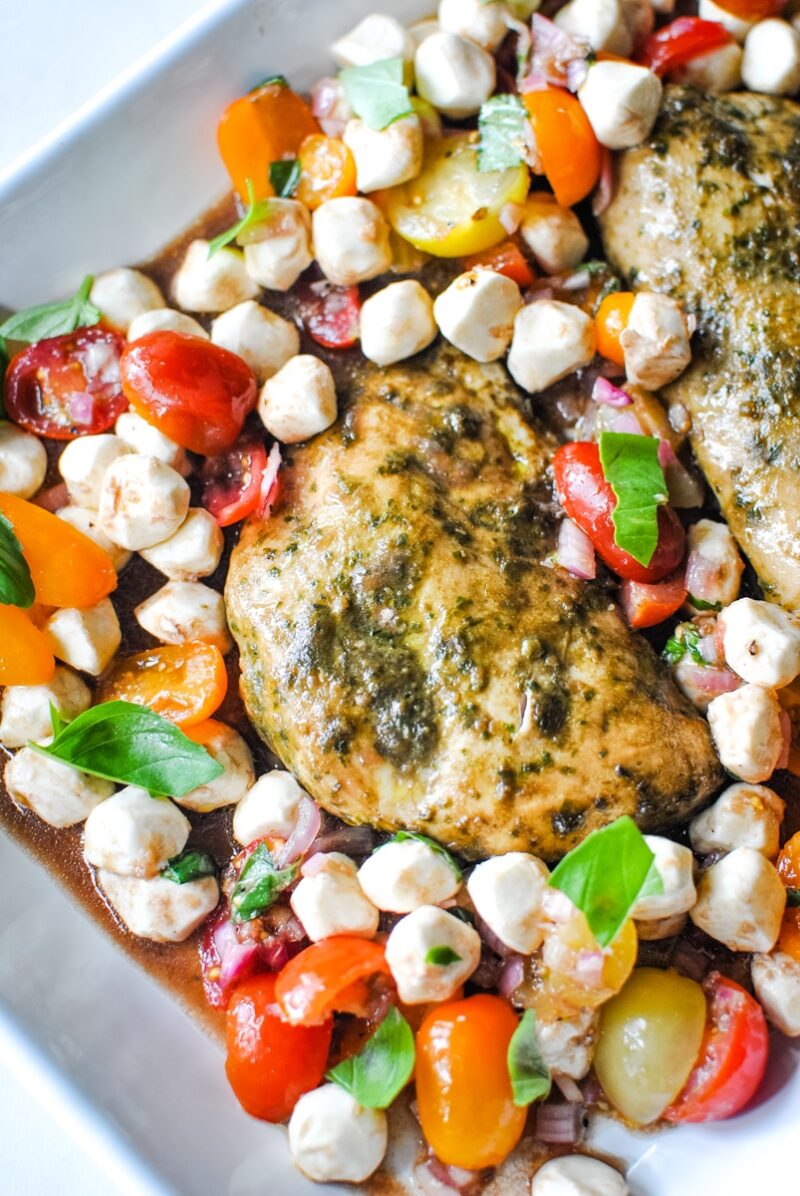 Pesto Chicken with Caprese Salad Sweetpea Lifestyle